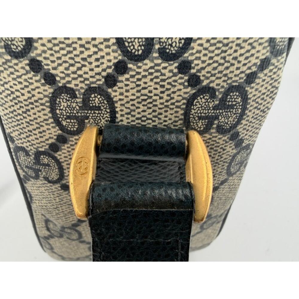 Gucci Vintage GG Plus Navy Beige Crossbody Shoulder Bag Accessory Collection 80s - Picture 11 of 16